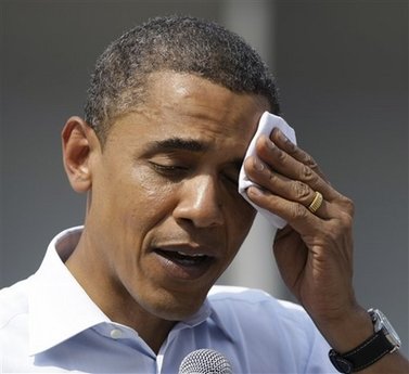 Obama sweatin' it